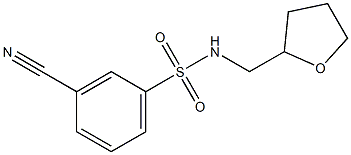 3-cyano-N-(tetrahydrofuran-2-ylmethyl)benzenesulfonamide