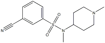 3-cyano-N-methyl-N-(1-methylpiperidin-4-yl)benzenesulfonamide Structure