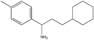 3-cyclohexyl-1-(4-methylphenyl)propan-1-amine,,结构式