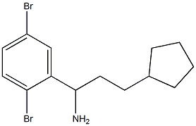 3-cyclopentyl-1-(2,5-dibromophenyl)propan-1-amine Struktur