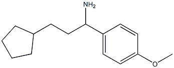 3-cyclopentyl-1-(4-methoxyphenyl)propan-1-amine 结构式