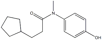 3-cyclopentyl-N-(4-hydroxyphenyl)-N-methylpropanamide 结构式