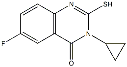 3-cyclopropyl-6-fluoro-2-mercaptoquinazolin-4(3H)-one Struktur