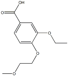 3-ethoxy-4-(2-methoxyethoxy)benzoic acid Structure