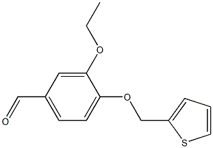 3-ethoxy-4-(thiophen-2-ylmethoxy)benzaldehyde 化学構造式