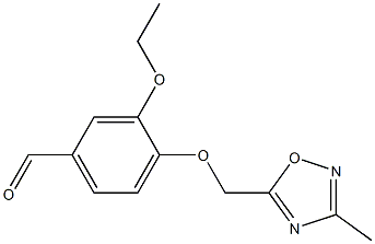 3-ethoxy-4-[(3-methyl-1,2,4-oxadiazol-5-yl)methoxy]benzaldehyde Structure