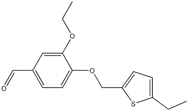 3-ethoxy-4-[(5-ethylthiophen-2-yl)methoxy]benzaldehyde Structure