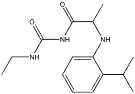 3-ethyl-1-(2-{[2-(propan-2-yl)phenyl]amino}propanoyl)urea Struktur