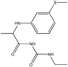 3-ethyl-1-(2-{[3-(methylsulfanyl)phenyl]amino}propanoyl)urea Struktur