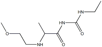 3-ethyl-1-{2-[(2-methoxyethyl)amino]propanoyl}urea,,结构式