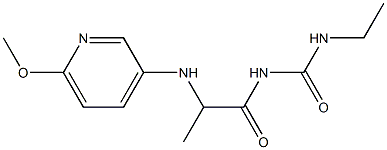 3-ethyl-1-{2-[(6-methoxypyridin-3-yl)amino]propanoyl}urea,,结构式