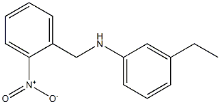 3-ethyl-N-[(2-nitrophenyl)methyl]aniline 化学構造式