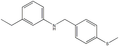 3-ethyl-N-{[4-(methylsulfanyl)phenyl]methyl}aniline 化学構造式