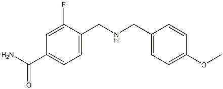 3-fluoro-4-({[(4-methoxyphenyl)methyl]amino}methyl)benzamide Structure