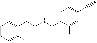 3-fluoro-4-({[2-(2-fluorophenyl)ethyl]amino}methyl)benzonitrile Structure