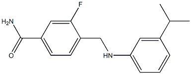 3-fluoro-4-({[3-(propan-2-yl)phenyl]amino}methyl)benzamide Structure