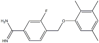 3-fluoro-4-(2,3,5-trimethylphenoxymethyl)benzene-1-carboximidamide 结构式