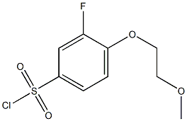 3-fluoro-4-(2-methoxyethoxy)benzene-1-sulfonyl chloride 结构式