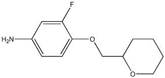 3-fluoro-4-(oxan-2-ylmethoxy)aniline,,结构式