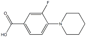 3-fluoro-4-(piperidin-1-yl)benzoic acid Structure