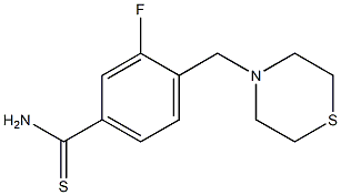 3-fluoro-4-(thiomorpholin-4-ylmethyl)benzene-1-carbothioamide,,结构式