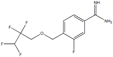 3-fluoro-4-[(2,2,3,3-tetrafluoropropoxy)methyl]benzene-1-carboximidamide Structure