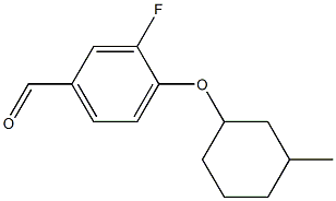 3-fluoro-4-[(3-methylcyclohexyl)oxy]benzaldehyde Struktur