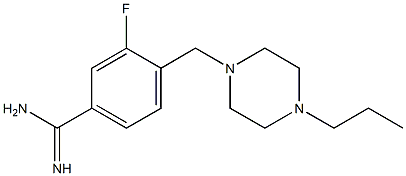 3-fluoro-4-[(4-propylpiperazin-1-yl)methyl]benzenecarboximidamide,,结构式