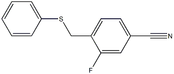 3-fluoro-4-[(phenylsulfanyl)methyl]benzonitrile Structure