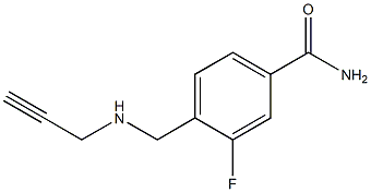 3-fluoro-4-[(prop-2-yn-1-ylamino)methyl]benzamide 化学構造式