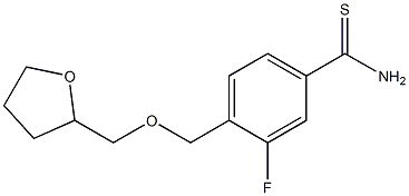 3-fluoro-4-[(tetrahydrofuran-2-ylmethoxy)methyl]benzenecarbothioamide Structure