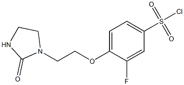 3-fluoro-4-[2-(2-oxoimidazolidin-1-yl)ethoxy]benzene-1-sulfonyl chloride Structure