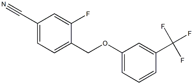 3-fluoro-4-[3-(trifluoromethyl)phenoxymethyl]benzonitrile 结构式