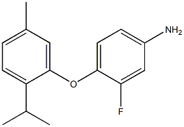 3-fluoro-4-[5-methyl-2-(propan-2-yl)phenoxy]aniline Struktur