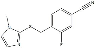 3-fluoro-4-{[(1-methyl-1H-imidazol-2-yl)sulfanyl]methyl}benzonitrile|