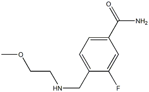 3-fluoro-4-{[(2-methoxyethyl)amino]methyl}benzamide Struktur