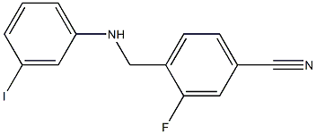 3-fluoro-4-{[(3-iodophenyl)amino]methyl}benzonitrile Struktur