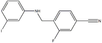 3-fluoro-4-{[(3-iodophenyl)amino]methyl}benzonitrile Structure