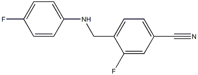 3-fluoro-4-{[(4-fluorophenyl)amino]methyl}benzonitrile 结构式