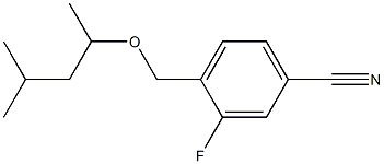 3-fluoro-4-{[(4-methylpentan-2-yl)oxy]methyl}benzonitrile Struktur