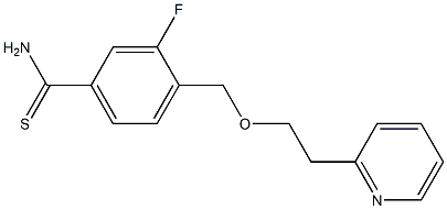 3-fluoro-4-{[2-(pyridin-2-yl)ethoxy]methyl}benzene-1-carbothioamide 结构式