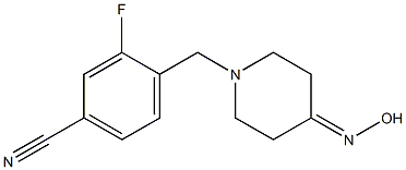 3-fluoro-4-{[4-(hydroxyimino)piperidin-1-yl]methyl}benzonitrile