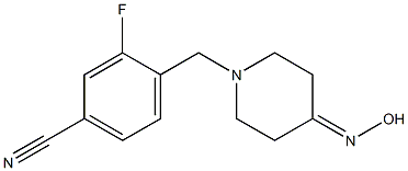  3-fluoro-4-{[4-(hydroxyimino)piperidin-1-yl]methyl}benzonitrile