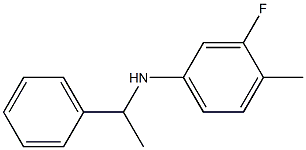 3-fluoro-4-methyl-N-(1-phenylethyl)aniline,,结构式