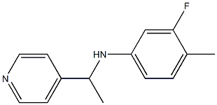 3-fluoro-4-methyl-N-[1-(pyridin-4-yl)ethyl]aniline 结构式