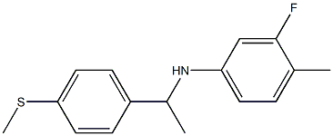 3-fluoro-4-methyl-N-{1-[4-(methylsulfanyl)phenyl]ethyl}aniline