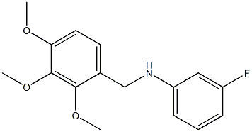 3-fluoro-N-[(2,3,4-trimethoxyphenyl)methyl]aniline,,结构式