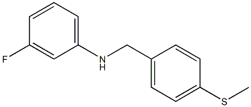 3-fluoro-N-{[4-(methylsulfanyl)phenyl]methyl}aniline Structure