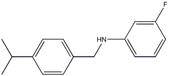 3-fluoro-N-{[4-(propan-2-yl)phenyl]methyl}aniline Structure