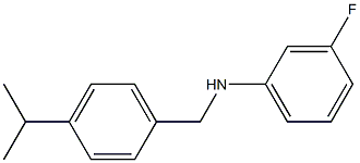 3-fluoro-N-{[4-(propan-2-yl)phenyl]methyl}aniline 化学構造式